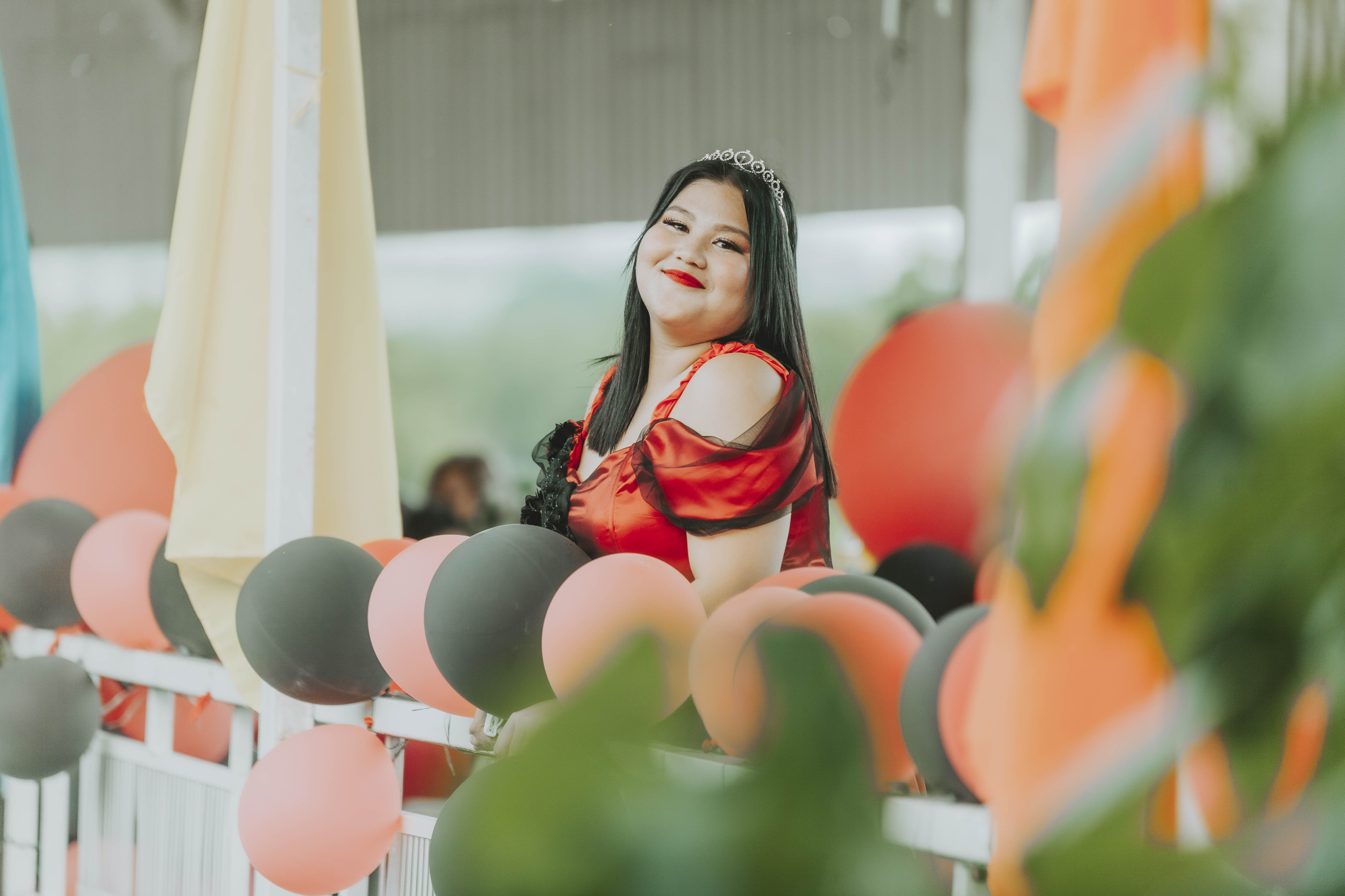 Woman With Balloons