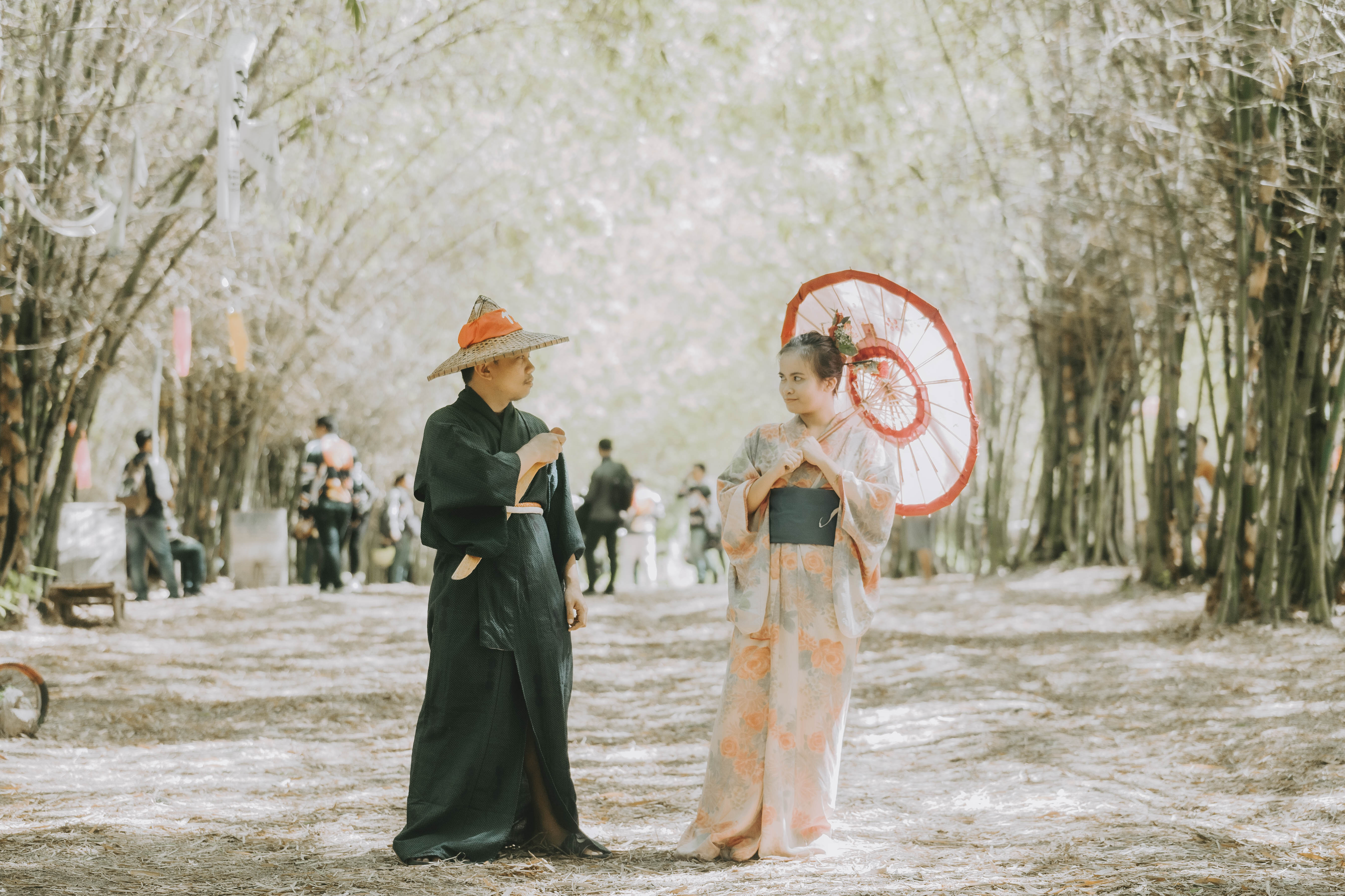 Couple in traditional Japanese attire